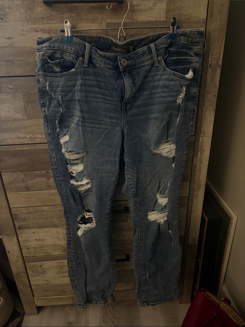 torrid Distressed Blue Boyfriend Jeans